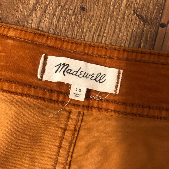 Madewell Velveteen A-Line Mini Skirt: Button-Front Edition Size 10 - Picture 8 of 9
